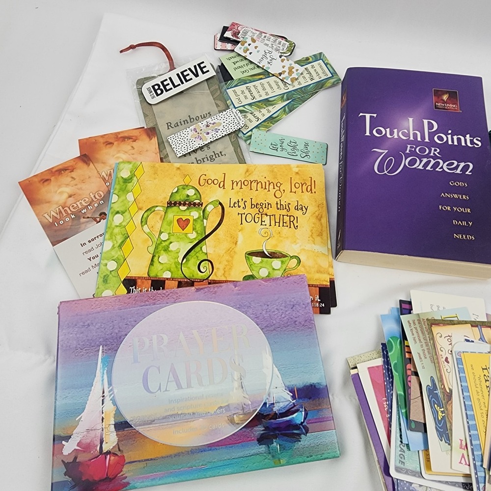 Lot Religious Prayer Cards ‎ Bookmarks  Touch Point For Women Book Magnets - Picture 2 of 12